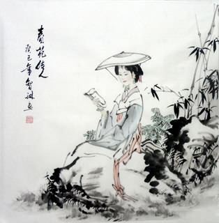 Chinese Ethnic Minority Painting,50cm x 50cm,3813003-x