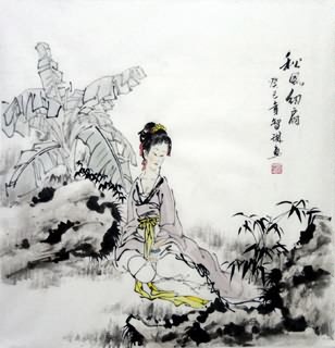 Chinese Ethnic Minority Painting,50cm x 50cm,3813009-x