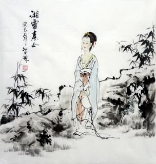Chinese Ethnic Minority Painting,50cm x 50cm,3813011-x