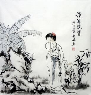 Chinese Ethnic Minority Painting,50cm x 50cm,3813013-x