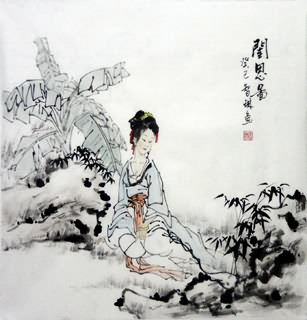 Chinese Ethnic Minority Painting,50cm x 50cm,3813015-x