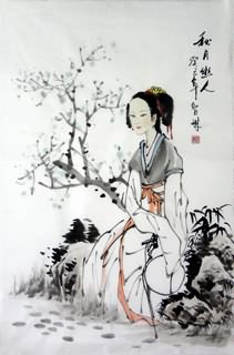 Chinese Ethnic Minority Painting,69cm x 46cm,3813027-x