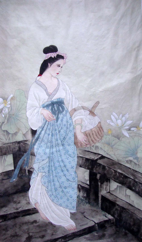 Chinese Famous Four Beauties Painting 3713004, 60cm x 97cm(23〃 x 38〃)
