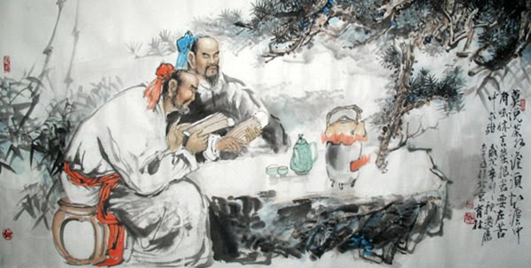 Gao Shi Play Chess Tea Song,69cm x 138cm(27〃 x 54〃),3447022-z