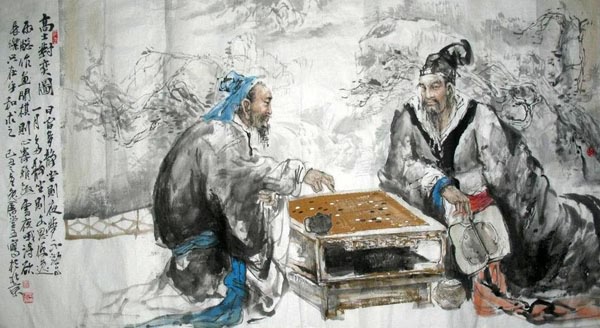 Gao Shi Play Chess Tea Song,97cm x 180cm(38〃 x 70〃),3447119-z