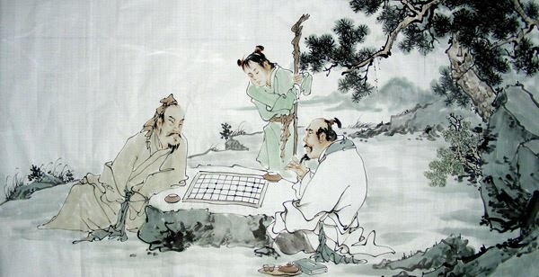 Gao Shi Play Chess Tea Song,66cm x 136cm(26〃 x 53〃),3725019-z