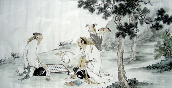 Gao Shi Play Chess Tea Song,66cm x 136cm(26〃 x 53〃),3725020-z