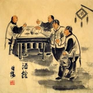 Chinese Genre Painting,50cm x 50cm,3678005-x
