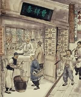 Chinese Genre Painting,69cm x 69cm,3679004-x