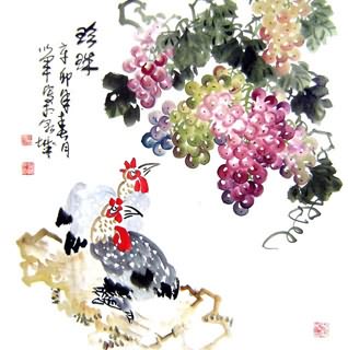 Chinese Grape Painting,66cm x 130cm,2552019-x