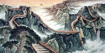 Chinese Great Wall Painting,120cm x 240cm,1013007-x