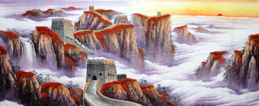 Chinese Great Wall Painting,96cm x 240cm,1016014-x