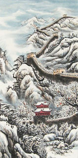 Chinese Great Wall Painting,40cm x 90cm,1085024-x