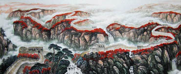 Chinese Great Wall Painting,150cm x 350cm,1086013-x