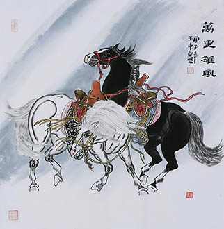Chinese Horse Painting,68cm x 68cm,4671026-x
