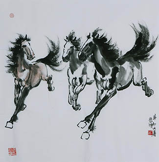 Chinese Horse Painting,68cm x 68cm,4671028-x