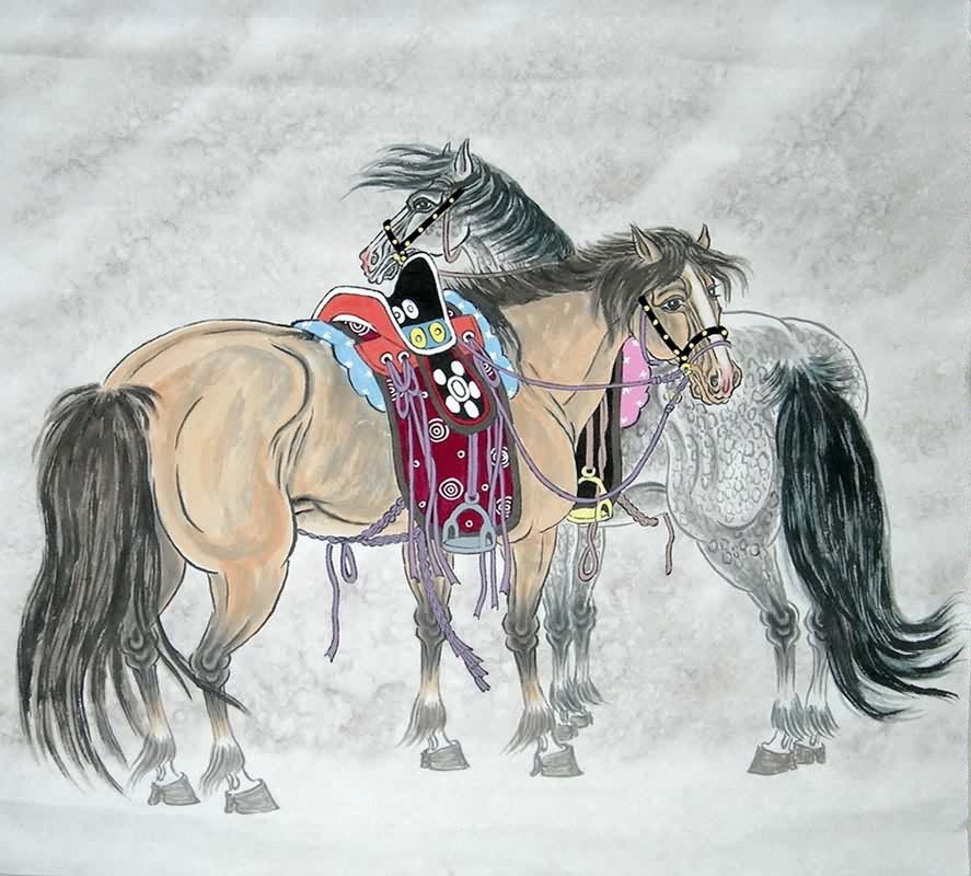 Китайские лошадки. Чжао Мэнфу лошади. Китайская живопись кони. Лошадь китайская живопись. Японский конь.