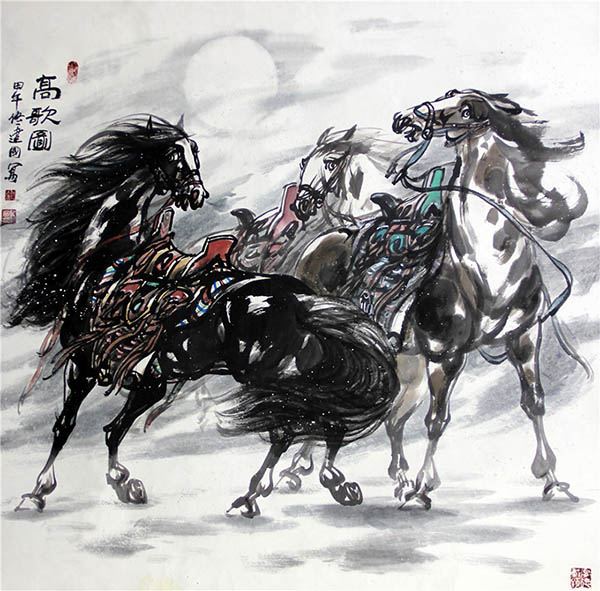 Horse,97cm x 90cm(38〃 x 35〃),tjg41177001-z