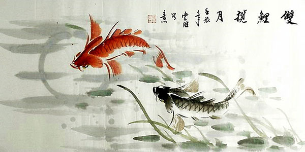 Koi Fish,50cm x 100cm(19〃 x 39〃),tys21113003-z
