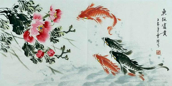 Koi Fish,50cm x 100cm(19〃 x 39〃),tys21113009-z