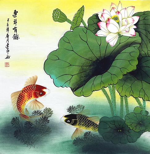 Koi Fish,68cm x 68cm(27〃 x 27〃),zjp21110005-z