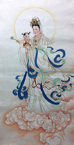 Kuan Yin,50cm x 100cm(19〃 x 39〃),3506037-z