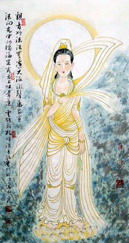 Kuan Yin,50cm x 100cm(19〃 x 39〃),3518092-z