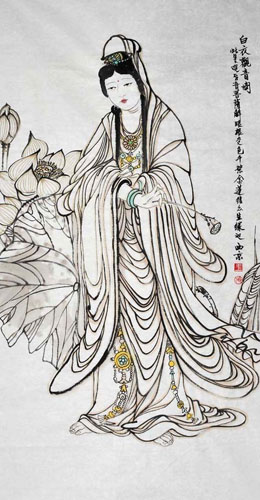 Kuan Yin,66cm x 136cm(26〃 x 53〃),3778005-z