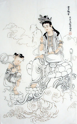 Kuan Yin,60cm x 97cm(23〃 x 38〃),3808003-z
