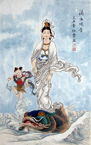 Kuan Yin,60cm x 97cm(23〃 x 38〃),3808004-z