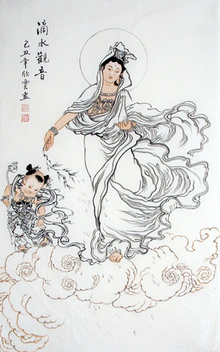 Kuan Yin,60cm x 97cm(23〃 x 38〃),3808006-z