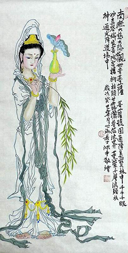 Kuan Yin,50cm x 100cm(19〃 x 39〃),xhjs31118019-z