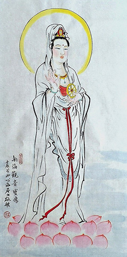 Kuan Yin,50cm x 100cm(19〃 x 39〃),xhjs31118026-z