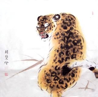 Chinese Leopard Painting,50cm x 50cm,4374016-x