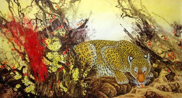 Leopard,90cm x 180cm(35〃 x 70〃),4682016-z