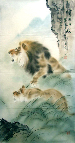 Lion,50cm x 100cm(19〃 x 39〃),4317021-z