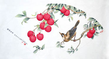 Chinese Lychee Painting,30cm x 62cm,2610015-x
