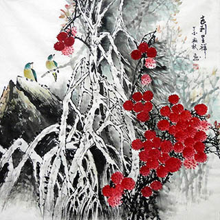 Chinese Lychee Painting,68cm x 68cm,lx21230002-x