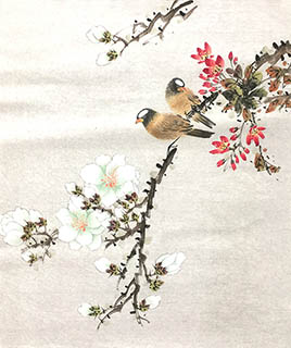 Chinese Magnolia Painting,40cm x 50cm,2011013-x
