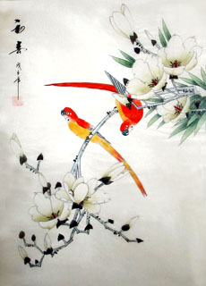 Chinese Magnolia Painting,55cm x 40cm,2336038-x