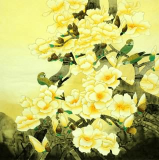 Chinese Magnolia Painting,69cm x 69cm,2614025-x
