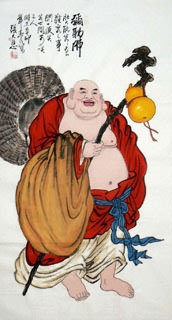 Chinese Maitreya Painting,50cm x 100cm,3721003-x