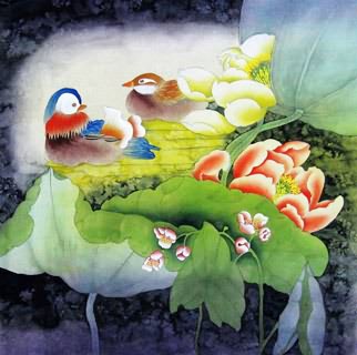 Chinese Mandarin Duck Painting,66cm x 66cm,2383011-x