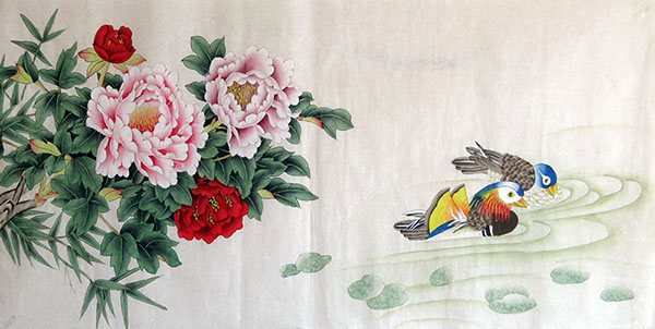 Mandarin Duck,50cm x 100cm(19〃 x 39〃),2527015-z