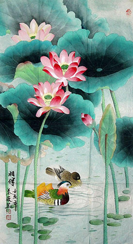 Mandarin Duck,50cm x 100cm(19〃 x 39〃),2527017-z