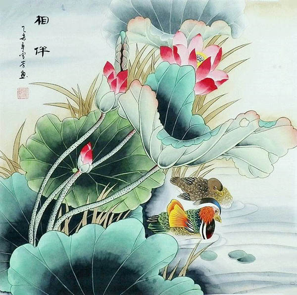 Mandarin Duck,68cm x 68cm(27〃 x 27〃),2547049-z