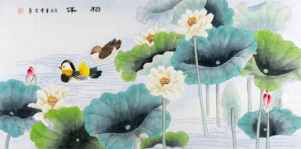 Mandarin Duck,68cm x 136cm(27〃 x 54〃),2547051-z