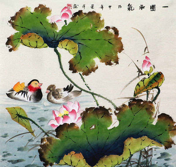 Mandarin Duck,68cm x 68cm(27〃 x 27〃),zjp21110014-z