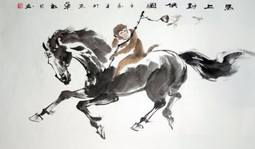 Chinese Monkey Painting,60cm x 90cm,4336003-x