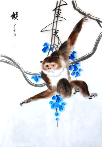 Monkey,28cm x 35cm(11〃 x 14〃),4336006-z